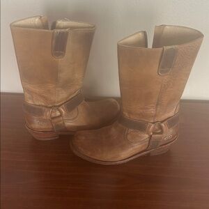 BED|STU Brown Leather Moto Boots